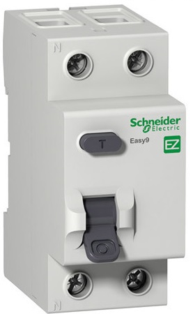 Выключатель дифференциального тока УЗО Schneider Electric Easy9 2п 63А 30мА 4,5кА тип AC  картинка